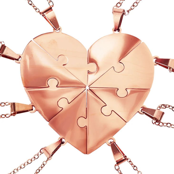 Collier Cœur Puzzle Personnalisé — Héritia™