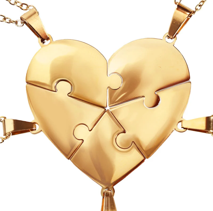 Collier Cœur Puzzle Personnalisé — Héritia™