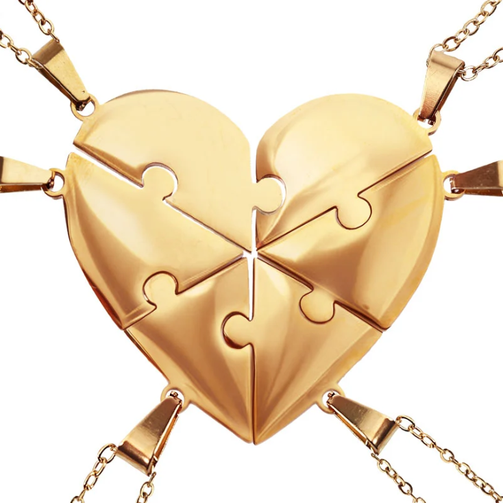 Collier Cœur Puzzle Personnalisé — Héritia™
