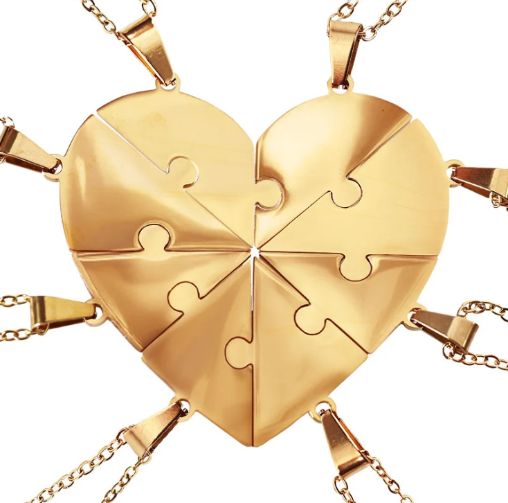 Collier Cœur Puzzle Personnalisé — Héritia™