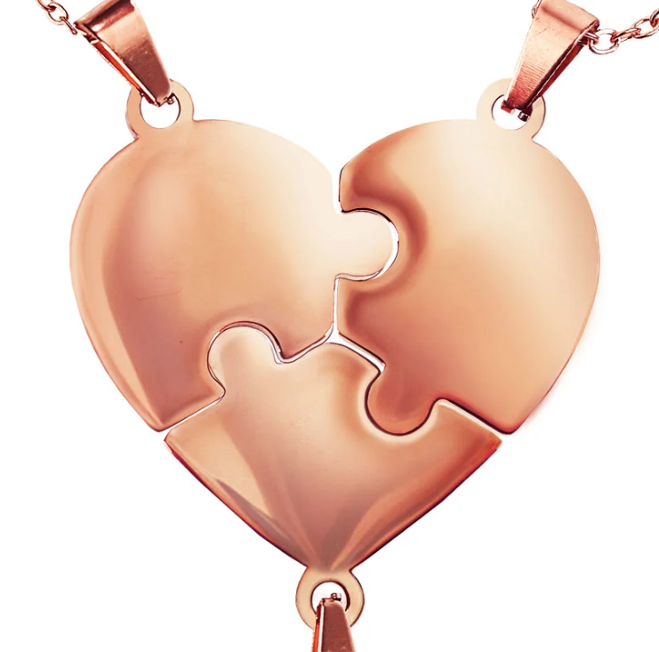 Collier Cœur Puzzle Personnalisé — Héritia™