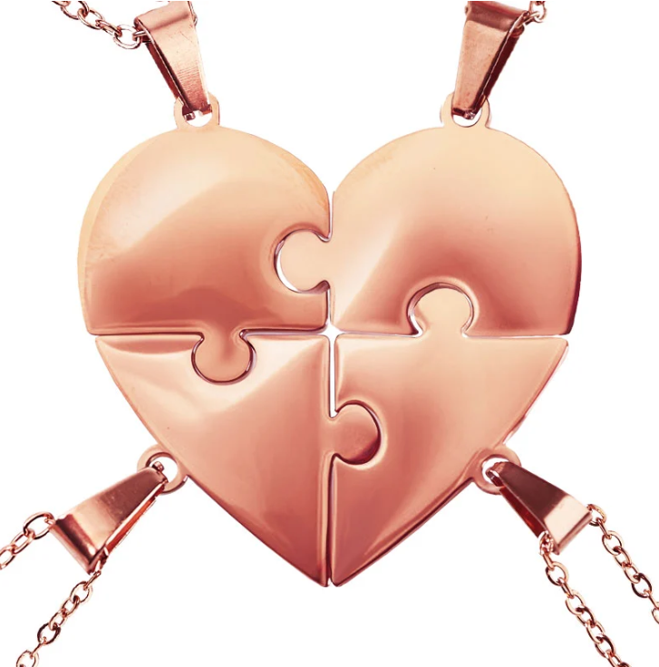 Collier Cœur Puzzle Personnalisé — Héritia™