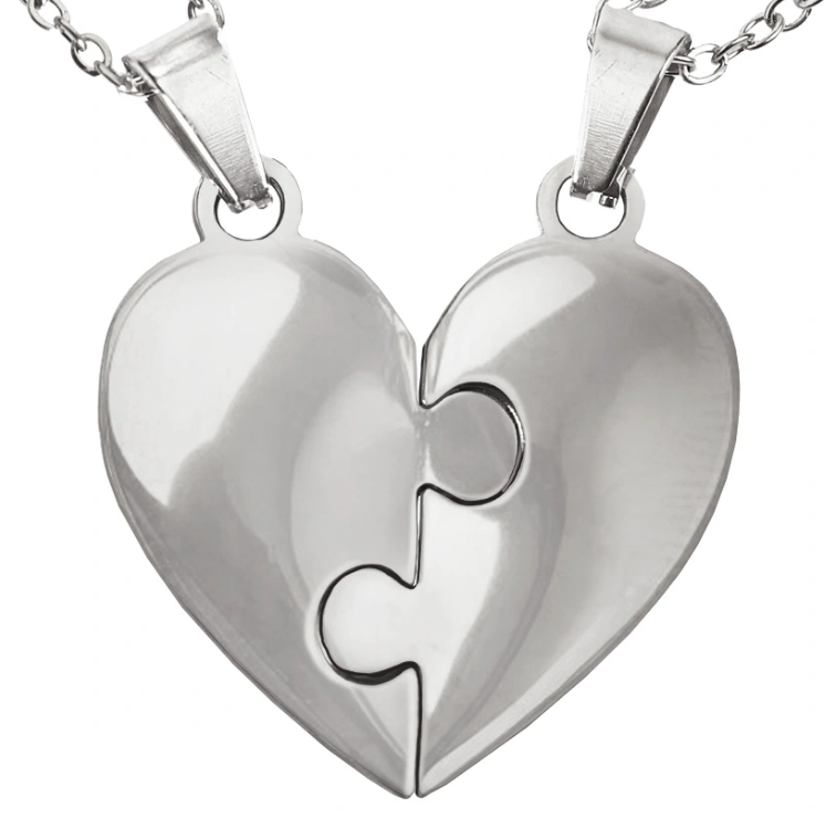 Collier Cœur Puzzle Personnalisé — Héritia™