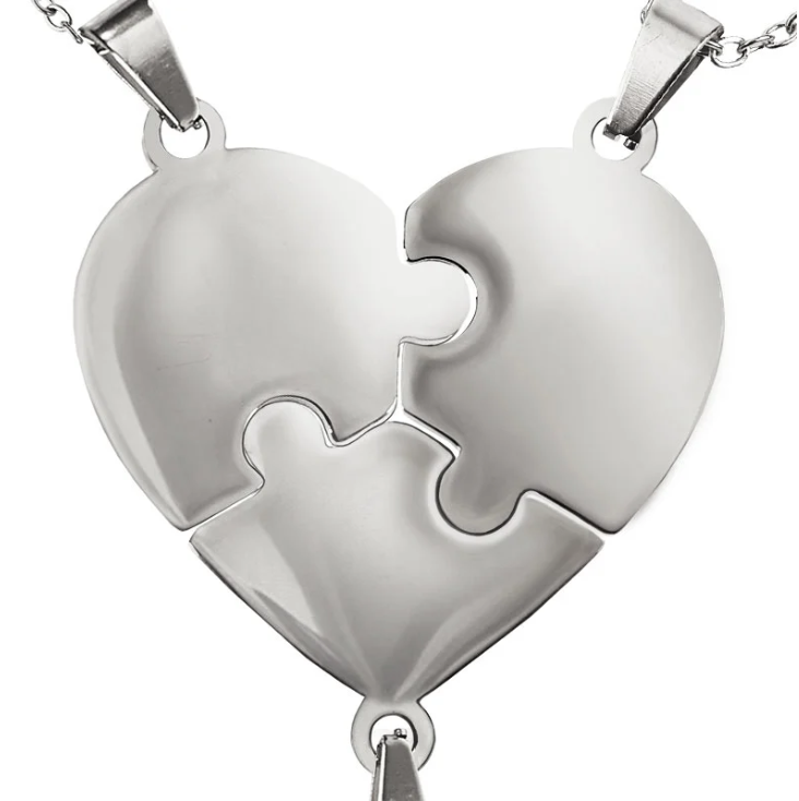 Collier Cœur Puzzle Personnalisé — Héritia™