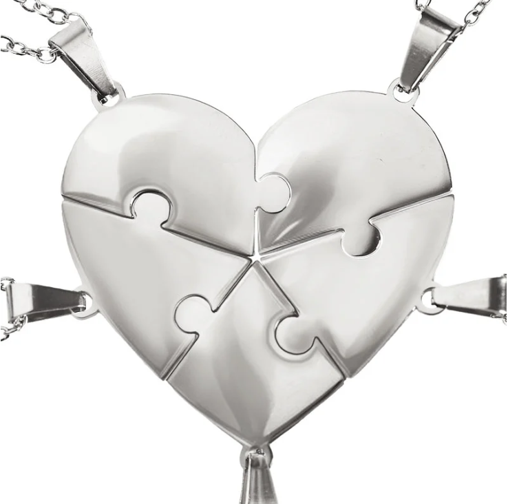 Collier Cœur Puzzle Personnalisé — Héritia™