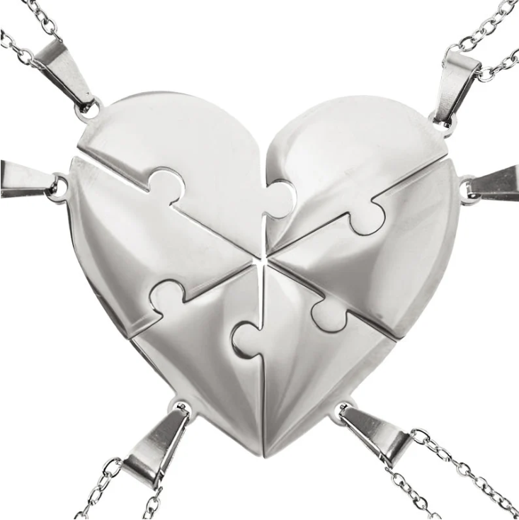 Collier Cœur Puzzle Personnalisé — Héritia™