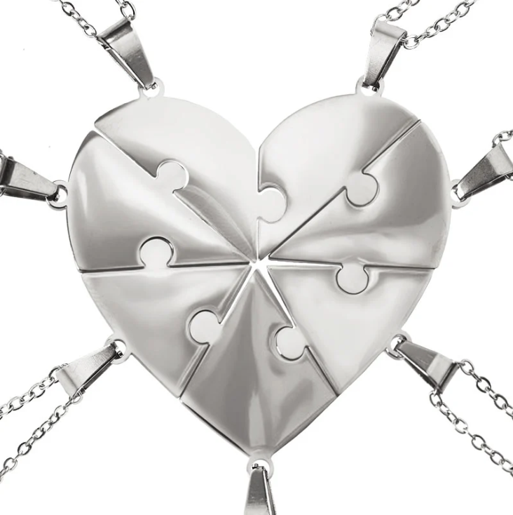 Collier Cœur Puzzle Personnalisé — Héritia™